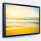 Designart - Calm and Colorful Sunset at Beach - Seascape Canvas Art Print in Black Frame